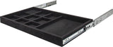 Hardware Resources JD1-24R-BL Black Felt 10-Compartment Jewelry Organizer Drawer