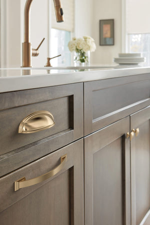 Amerock Cabinet Pull Champagne Bronze 6-5/16 in (160 mm) Center-to-Center Drawer Pull Candler Kitchen and Bath Hardware Furniture Hardware