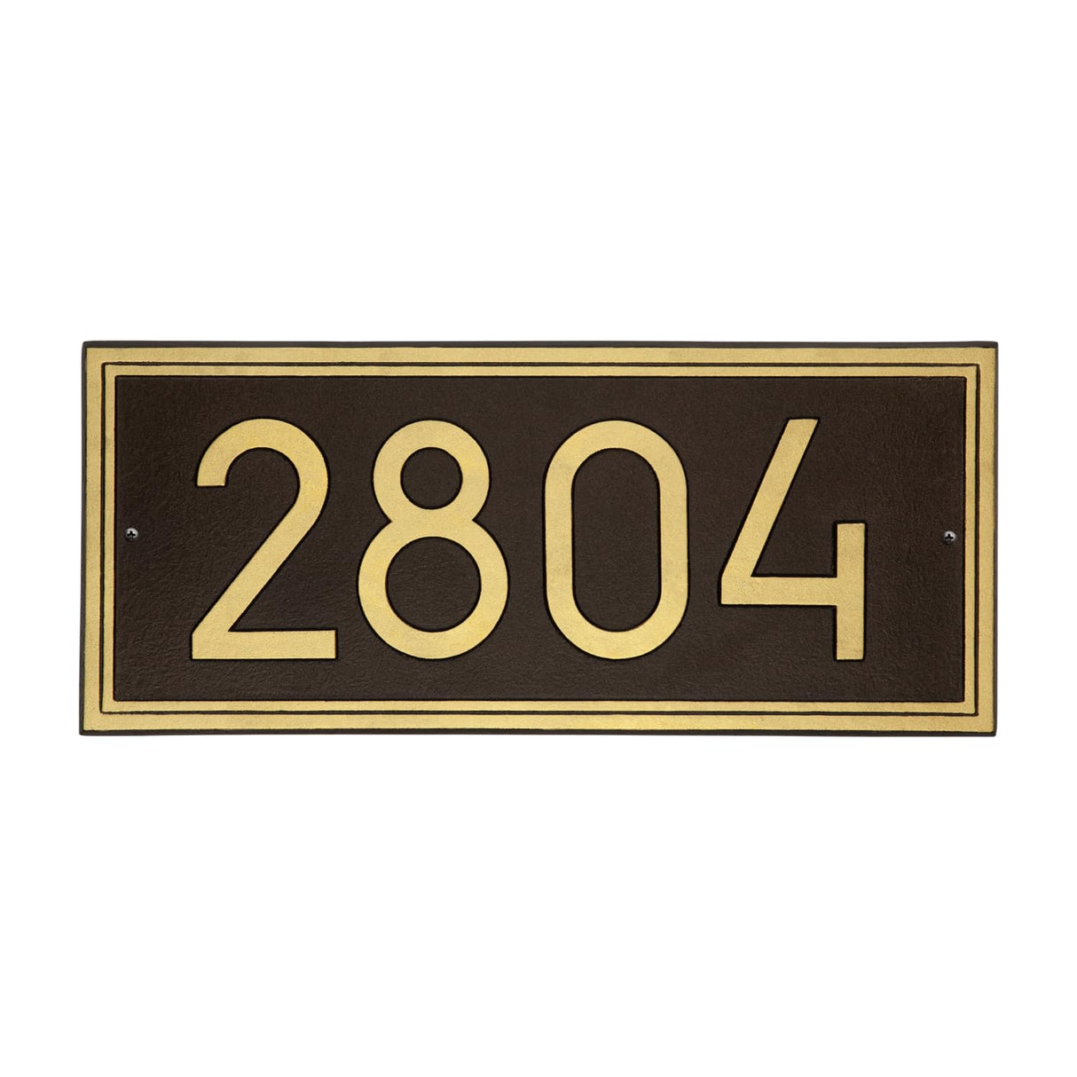 Whitehall 3905AD - Double Line Modern Font Rectangle Plaque, Estate Wall 1-line