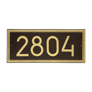 Whitehall 3905AD - Double Line Modern Font Rectangle Plaque, Estate Wall 1-line