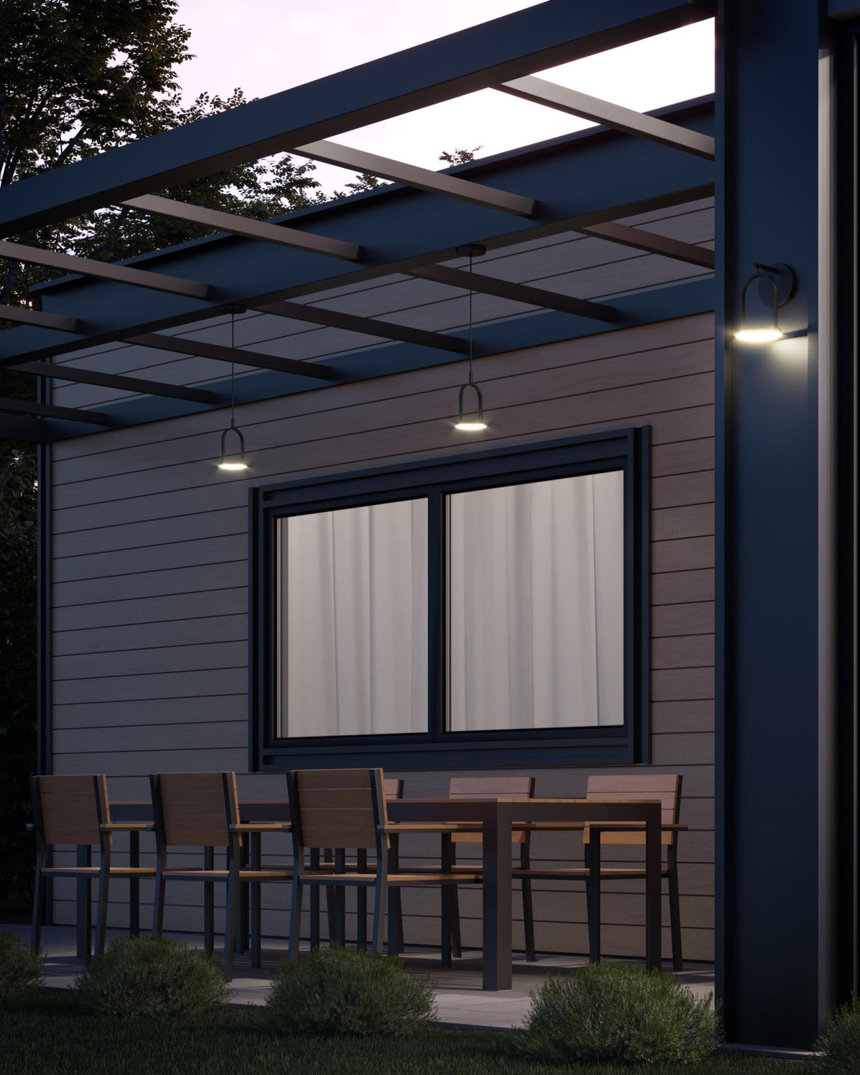Kuzco EW17805-BK TREK 5" EXTERIOR WALL BLACK 8W 120VAC WITH LED DRIVER 3000K 90CRI