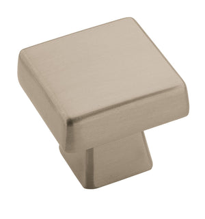 Amerock Cabinet Knob Satin Nickel 1-3/16 inch (30 mm) Length Blackrock 1 Pack Drawer Knob Cabinet Hardware