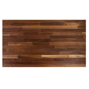 John Boos WALKCT-BL4838-O Blended Walnut Solid Wood Finish Natural Edge Grain Kitchen Cutting Board Island Counter Top Butcher Block, 48" x 38" 1.5"