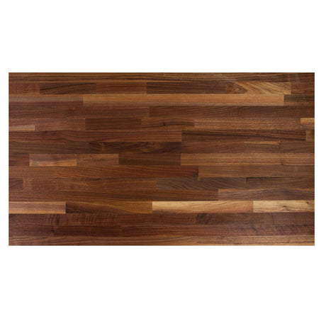 John Boos WALKCT-BL10938-V Blended Walnut Butcher Block Countertop - 1-1/2" Thick, 109"L x 38"W, Varnique Semi-Gloss