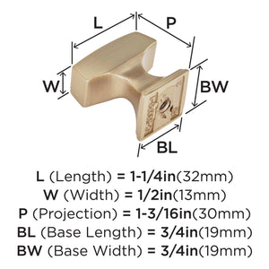 Amerock Cabinet Knob Champagne Bronze 1-1/4 inch (32 mm) Length Mulholland 1 Pack Drawer Knob Cabinet Hardware