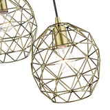 Livex Lighting 46593-01 Geometrix 3 Light 20 inch Antique Brass Pendant Ceiling Light