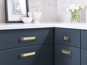 Amerock Cabinet Pull Golden Champagne 3-3/4 inch (96 mm) Center to Center Concentric 1 Pack Drawer Pull Drawer Handle Cabinet Hardware