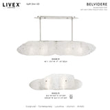 Livex Lighting Belvidere 5 Light Brushed Nickel Linear Chandelier