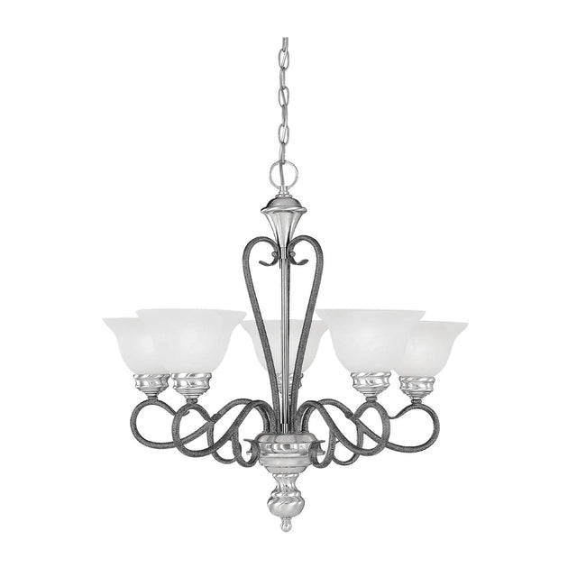 Millennium Lighting 675-BK Devonshire 5 Light Single Tier Chandelier