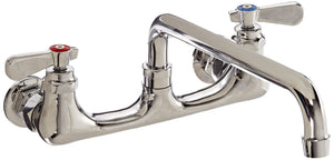 John Boos PBF-12-SLF Low-Lead Heavy Duty Splashmount Faucet, for ProBowl Sinks, Low-Lead, 12" Swing Spout