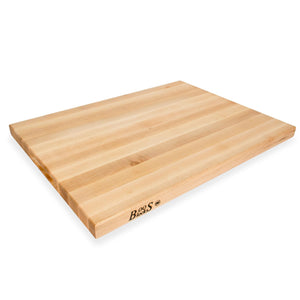 John Boos R02 Large Maple Wood Cutting Board for Kitchen Prep, Rectangular Charcuterie, 24" x 18" 1.5" 1.5 Inch Thick, Edge Grain, Reversible Block 24X18X1.5 MPL-EDGE GR-REV-