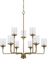 Capital Lighting 428891AD-451 Colton 9 Light Chandelier Aged Brass