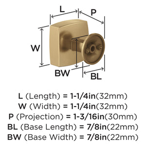 Amerock BP37101CZ Everett Knob, Champagne Bronze