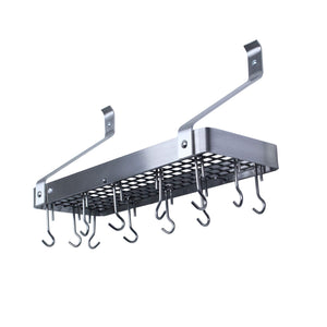 Enclume PR8BF-24 SS 24" Bookshelf Rack w/Straight Arms & 12 Hooks SS