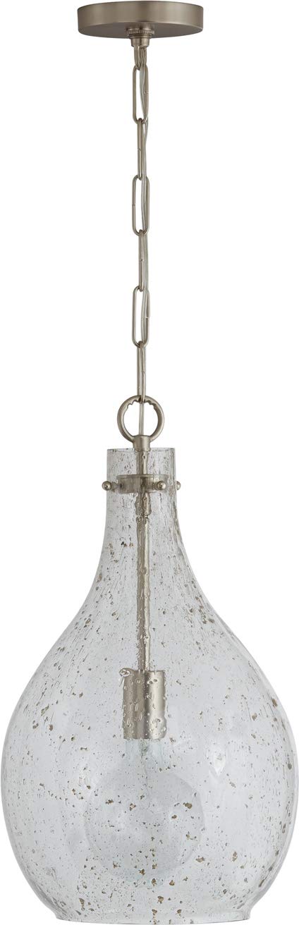Capital Lighting 333813BN-472 Rabun 1 Light Pendant Brushed Nickel