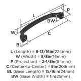 Amerock Appliance Pull Black Bronze 8 inch (203 mm) Center to Center Revitalize 1 Pack Drawer Pull Drawer Handle Cabinet Hardware