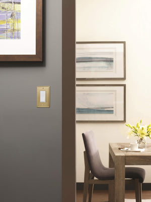 Amerock Wall Plate Golden Champagne 1 Rocker Switch Plate Cover Mulholland 1 Pack Decora Wall Plate Light Switch Cover