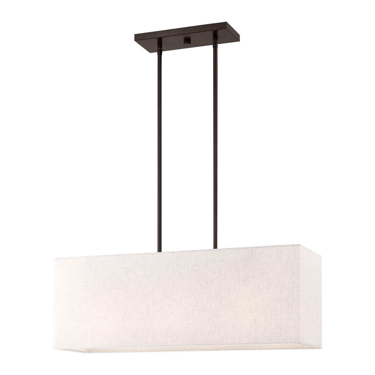 Livex Lighting 41154-92 Transitional Three Light Linear Chandelier from Summit Collection Dark Finish, 28.00 inches, 11.50x28.00x8.00, English Bronze