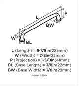 Amerock Appliance Pull Weathered Nickel 8 inch (203 mm) Center to Center Kane 1 Pack Drawer Pull Drawer Handle Cabinet Hardware