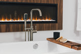 Miseno MTF194 Floor Mounted Tub Filler with Integrated Valve and Diverter - Includes Hand Shower - Flat Black