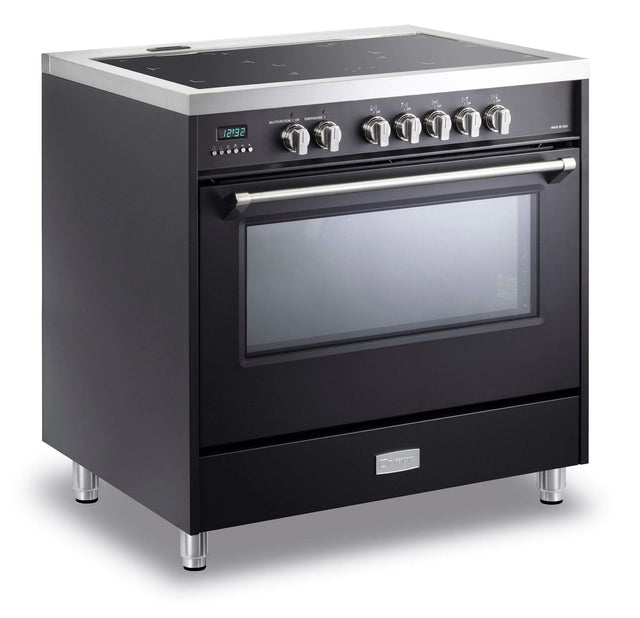 Verona VDFSIE365E Designer 36" Induction Single Oven Range - Matte Black