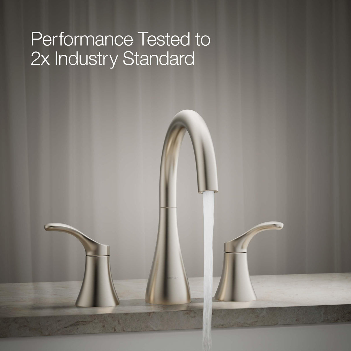 Kohler T26426-4-CP SIMPLICE Deck-mount bath faucet trim, Polished Chrome