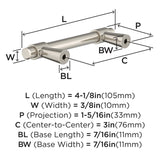 Amerock BP37370G10 Satin Nickel Cabinet Pull 3 in (76 mm) Center-to-Center Cabinet Handle Destine Drawer Pull Kitchen Cabinet Handle Furniture Hardware