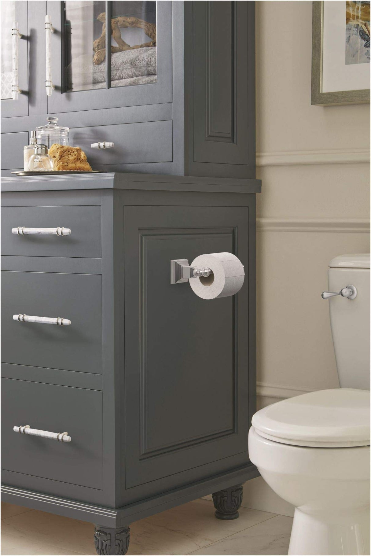 Amerock Corp BH26517G10 Markham Toilet Paper Holder, Brushed Nickel