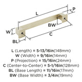 Amerock Cabinet Pull Golden Champagne 5-1/16 inch (128 mm) Center to Center Appoint 1 Pack Drawer Pull Drawer Handle Cabinet Hardware