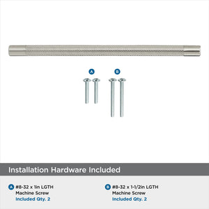 Amerock Kitchen Cabinet Pull Satin Nickel 10-1/16 in (256 mm) Center-to-Center Bronx 1 Pack Furniture Hardware Cabinet Handle Bathroom Drawer Pull
