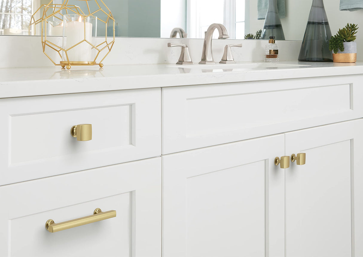 Amerock BP37105BBZ Everett 5-1/16 in (128 mm) Center-to-Center Golden Champagne Cabinet Pull Kitchen Cabinet Hardware Furniture Hardware Bathroom Drawer Handle