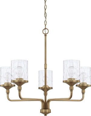 Capital Lighting 428851AD-451 Colton 5 Light Chandelier Aged Brass