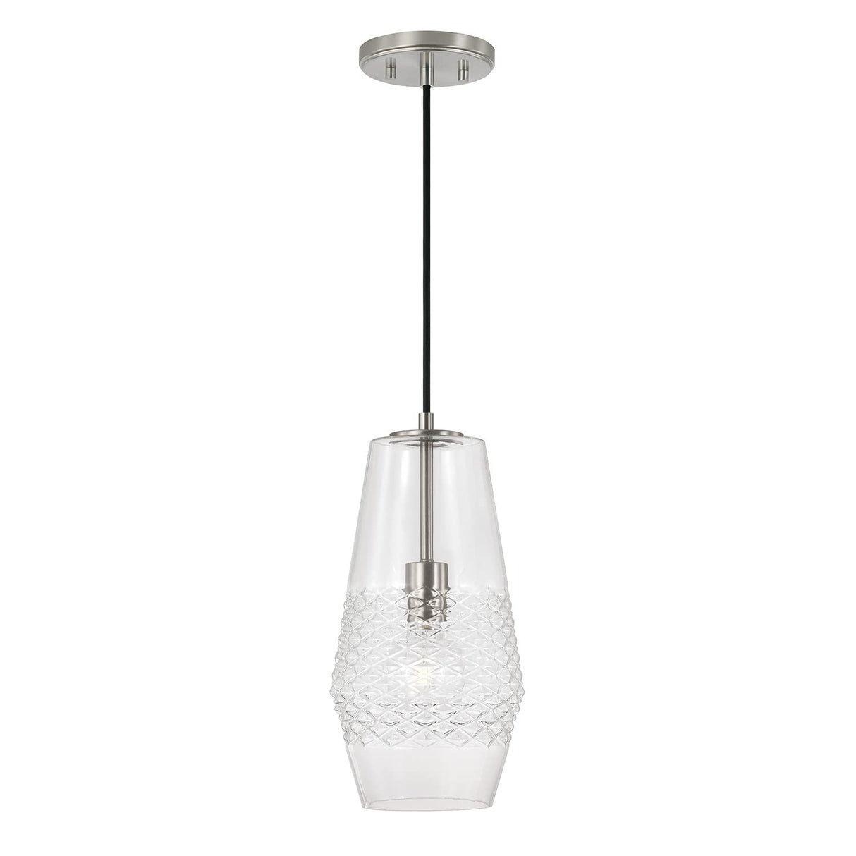 Capital Lighting 345011BN Dena 1 Light Pendant Brushed Nickel