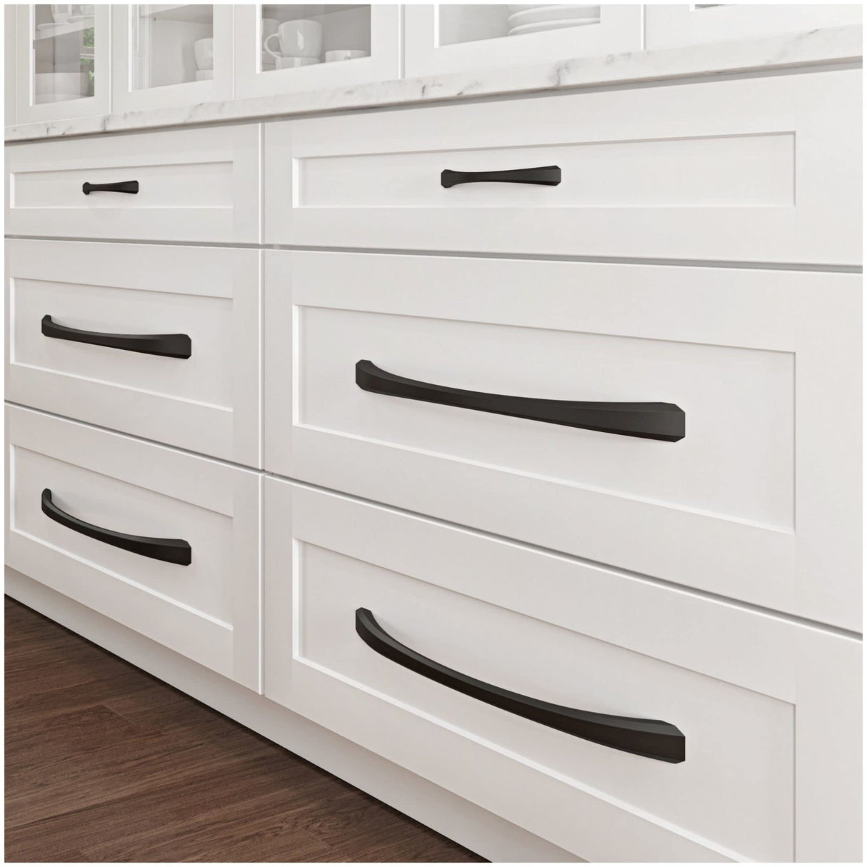 Jeffrey Alexander 678-96BNBDL 96 mm Center-to-Center Brushed Pewter Wheeler Cabinet Pull