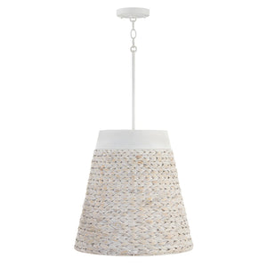 Capital Lighting 343941HW Tallulah 4 Light Pendant Chalk Wash