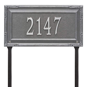 Whitehall 3288PS - Personalized Gardengate Plaque - Grande - Lawn - 1 line