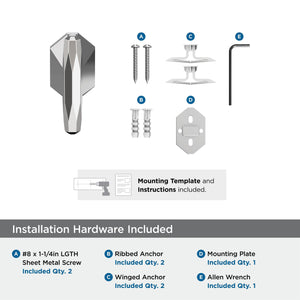 Amerock BH3604026 Chrome Single Robe Hook 3-7/16 in. (87 mm) Length Towel Holder St. Vincent Towel Hook for Bathroom Bathroom Hardware Bath Accessories