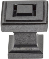 Jeffrey Alexander 585DACM 1" Overall Length Gun Metal Square Delmar Cabinet Knob