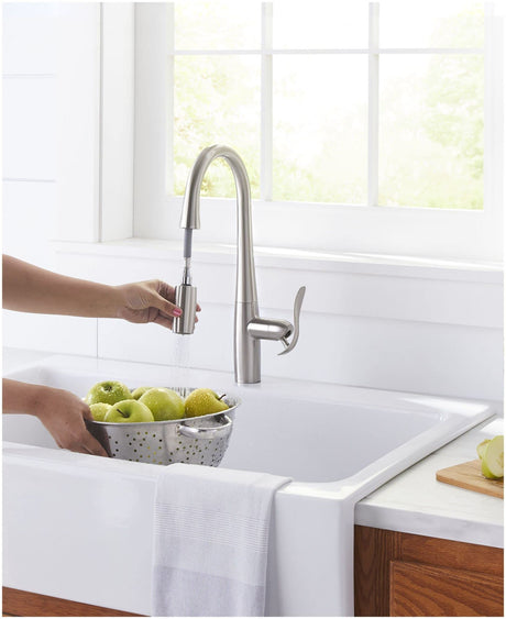 Gerber D454012SS Stainless Steel Selene Single Handle Pull-down Kitchen Faucet