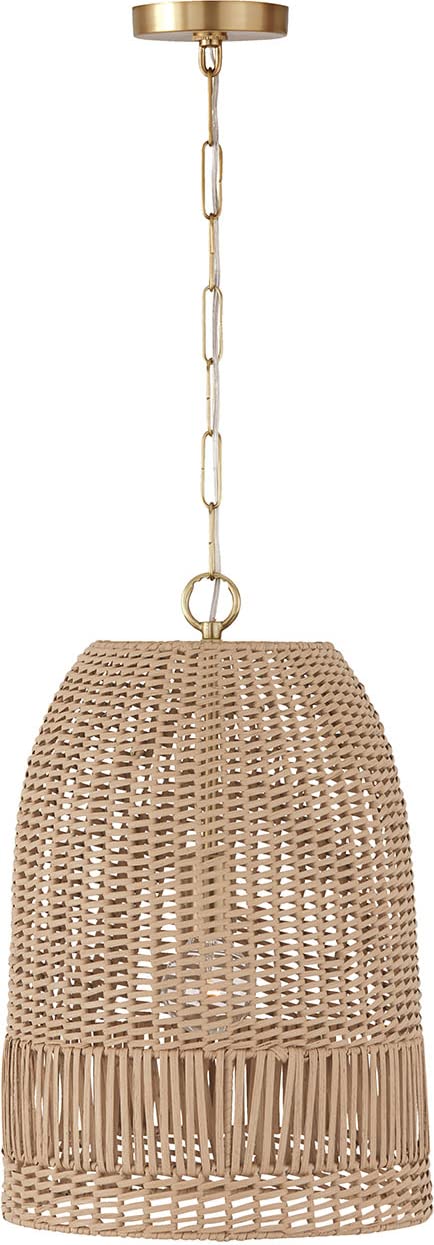 Capital Lighting 347512MA Naomi 1 Light Pendant Matte Brass