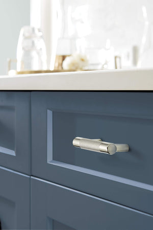 Amerock Cabinet Pull Polished Nickel/Stainless Steel 3inch & 3-3/4 inch (76mm & 96 mm) Center to Center Esquire 1 Pack Drawer Pull Drawer Handle Cabinet Hardware