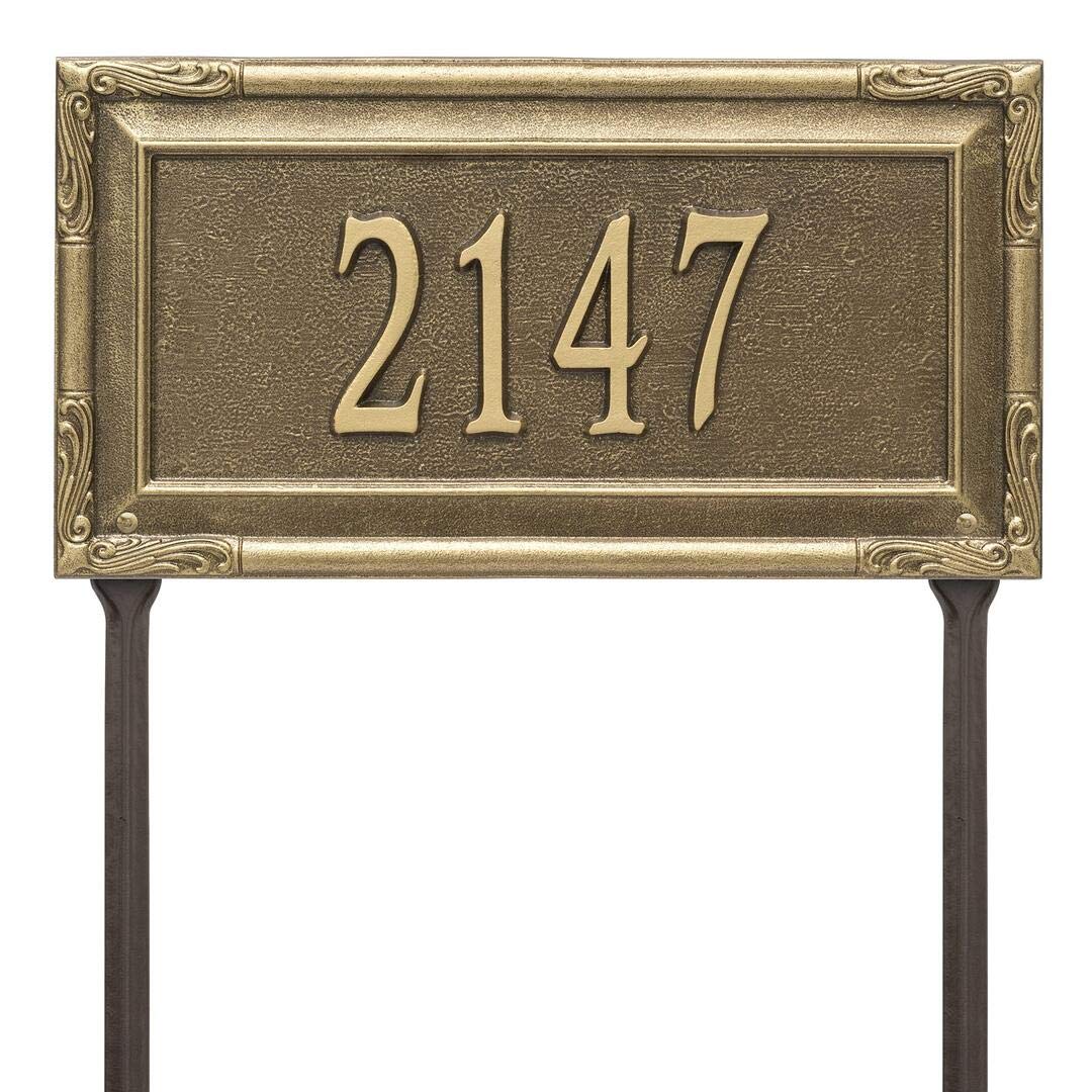 Whitehall 3288AB - Personalized Gardengate Plaque - Grande - Lawn - 1 line