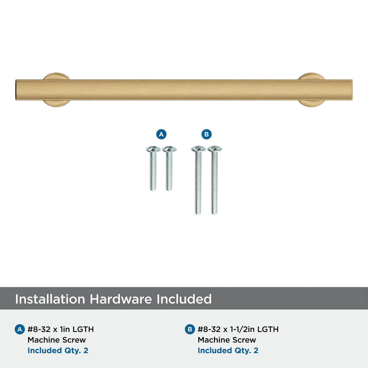 Amerock Corp BP37106CZ Everett Pull, 6-5/16 in (160 mm) Center-to-Center, Champagne Bronze
