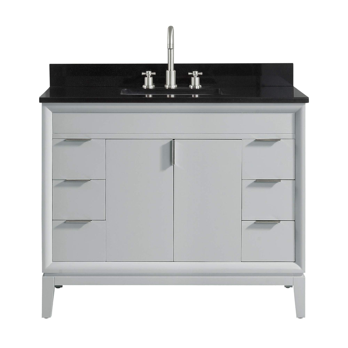 Avanity Emma 43 in. Vanity Combo in White with Black Granite Top