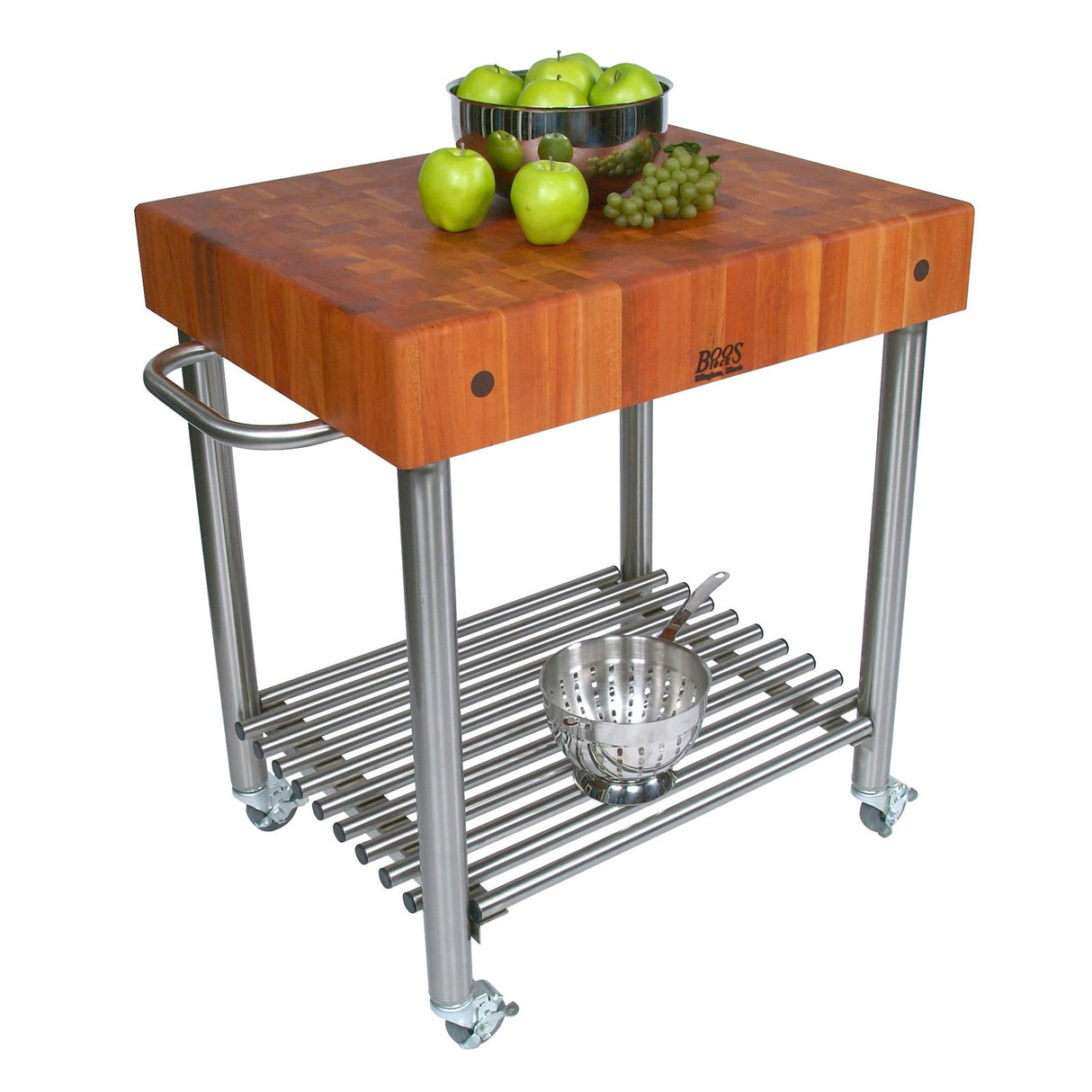 John Boos CHY-CUCD15 Cucina Americana D'Amico Kitchen Cart with Butcher Block Top