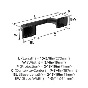 Amerock BH36011MB Matte Black Pivoting Double Post Toilet Paper Holder 10-5/8 in. (270 mm) Length Toilet Tissue Holder Highland Ridge Bath Tissue Holder Bathroom Hardware Bath Accessories