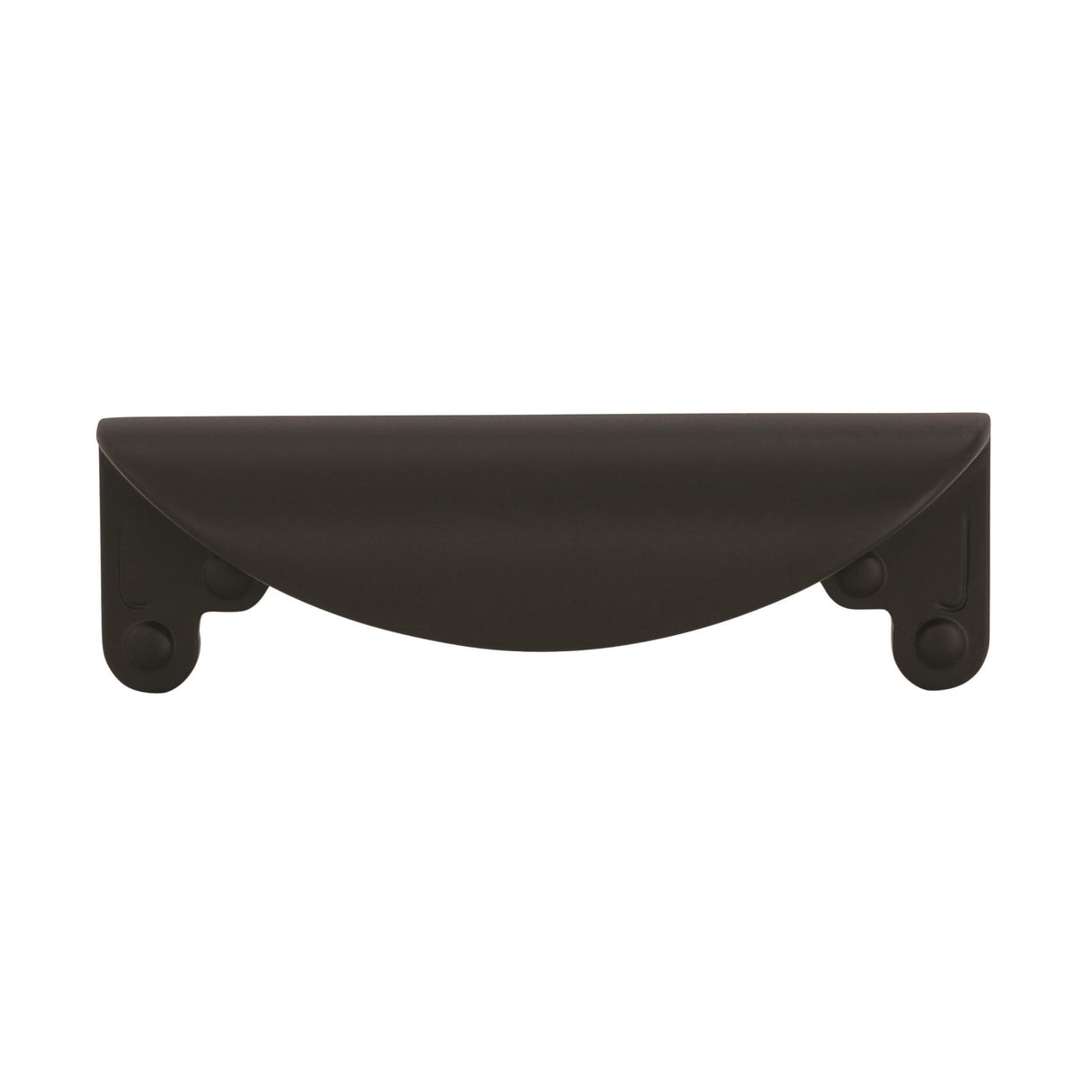 Amerock Cabinet Cup Pull Matte Black 3 inch (76 mm) Center to Center Inspirations 1 Pack Drawer Pull Drawer Handle Cabinet Hardware