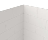 Swanstone MTMK84-3662 36 x 62 x 84 Swanstone Metro Subway Tile Glue up Tub Wall Kit in White MTMK843662.010