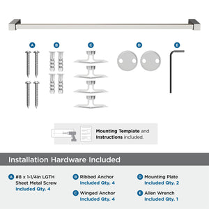 Amerock BH36084G10 Brushed Nickel Towel Bar 24 in (610 mm) Towel Rack Monument Bathroom Towel Holder Bathroom Hardware Bath Accessories