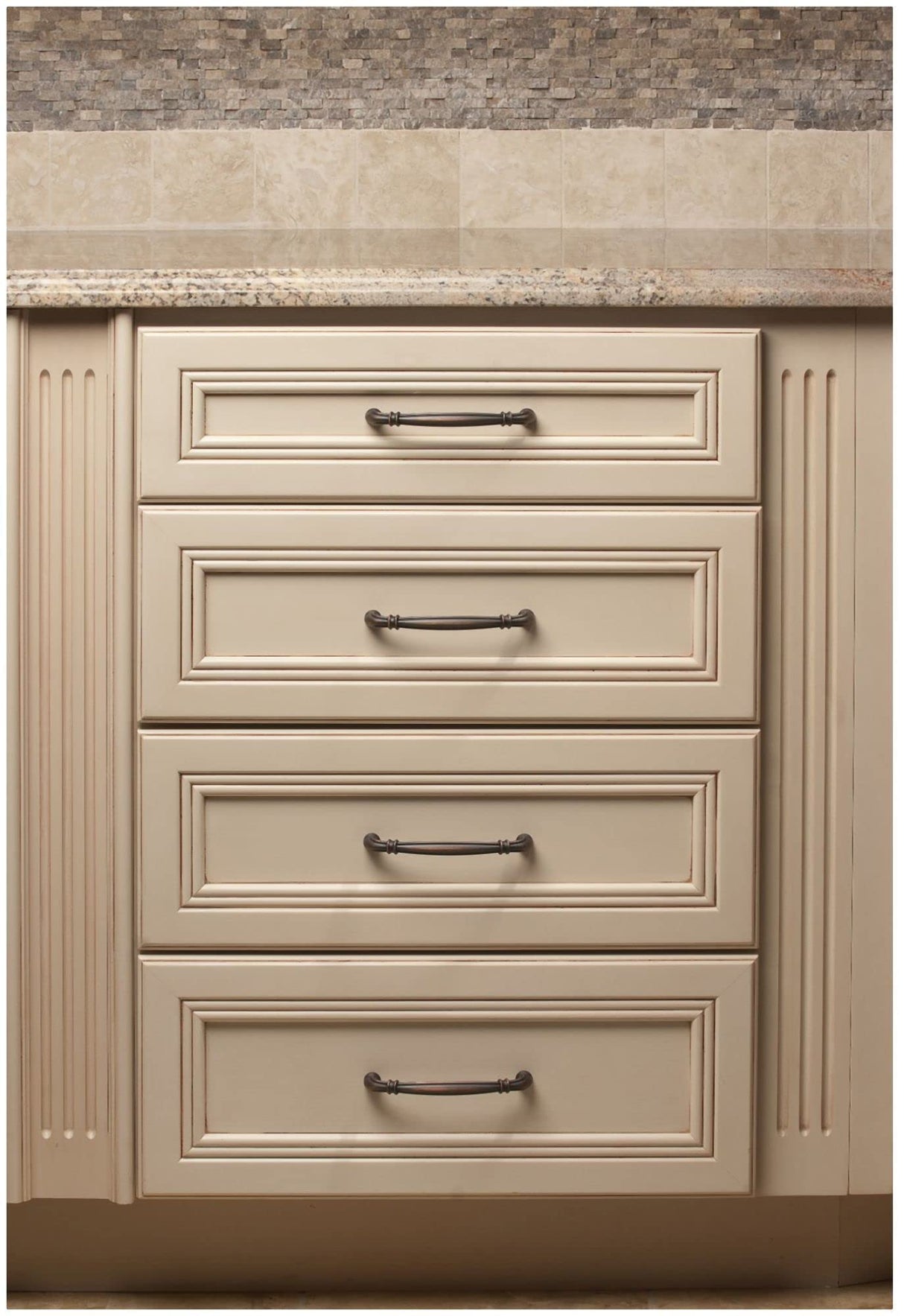 Jeffrey Alexander 317-128BNBDL 128 mm Center-to-Center Brushed Pewter Lafayette Cabinet Pull